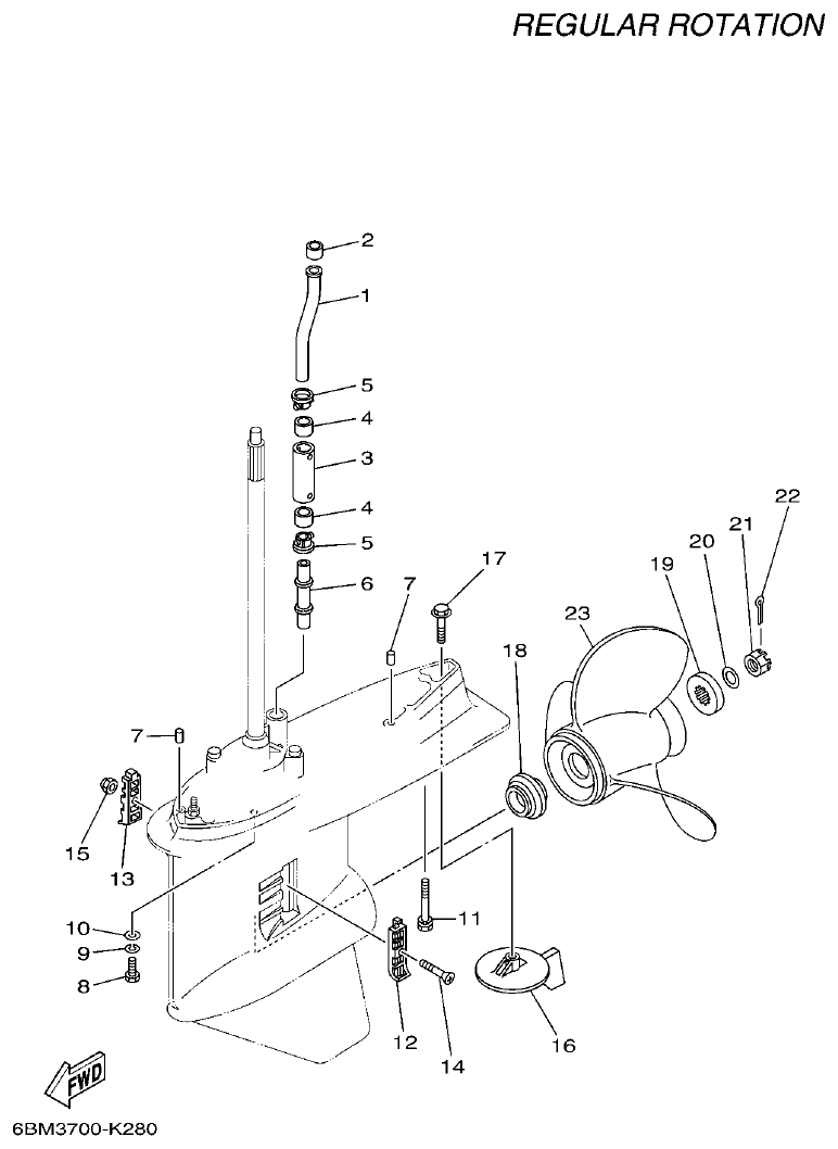 Yamaha F150BET, FL150BET LOWER CASING & DRIVE 2 parts diagram